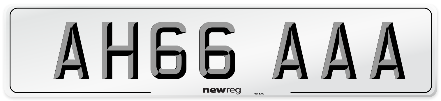 AH66 AAA Number Plate from New Reg